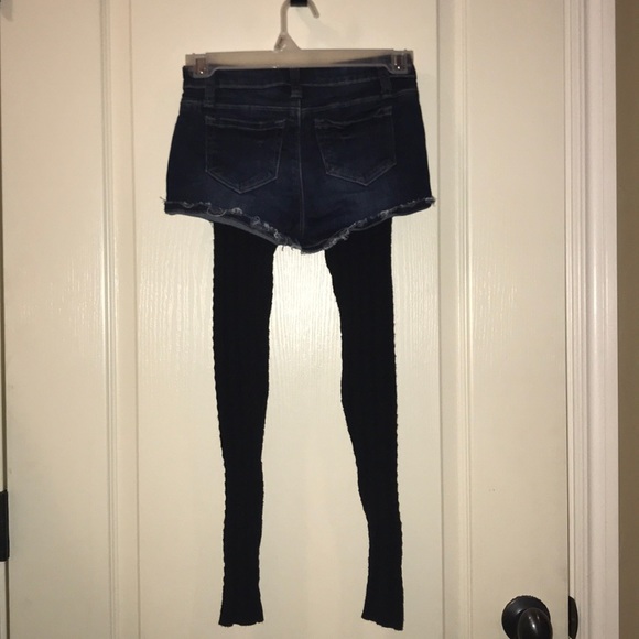 Jean shorts with Tights - Picture 2 of 4